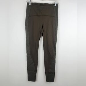 Lululemon Leggings Green Womens Size 8 Floral Perforated Mid Rise